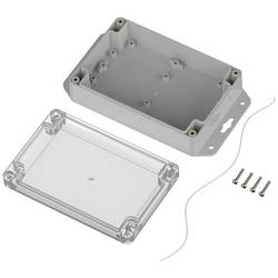 TRU COMPONENTS TC-10860760 Přírubové pouzdro 150 x 100 x 45 ABS-PC světle šedá 1 ks
