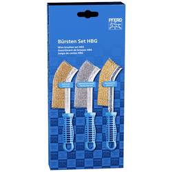 PFERD TOOLS Sada zahnutého kartáčku POS BSO HBG 1řadý nerezový mosazný mosazný drát-Ø0,30 POS SET BSO HBG 43900005 1 sada
