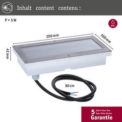 Paulmann Brick 94337 podlahové svítidlo pevně vestavěné LED LED 5 W hliník, šedá