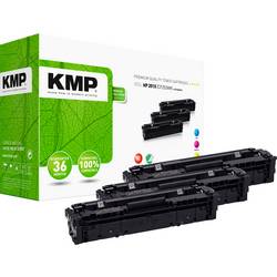 KMP Toner náhradní HP HP 201X (CF401X, CF403X, CF402X) kompatibilní kombinované balení azurová, purppurová, žlutá 2300 Seiten H-T215VX 2536,3030