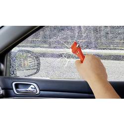 TOOLCRAFT TO-10362528 bezpečnostní kladívko na rozbití autoskla rozbíječ skla, vč. držáku, řezák na popruhy dospělí, autobus, obytné vozy, osobní automobily,