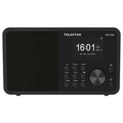 Telestar TOP 200 Schwarz 5700200 internetové přenosné rádio, internetové, DAB+, FM, černá