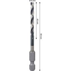 Bosch Accessories 2608577570 2608577570 HSS-G kovový spirálový vrták 4 mm Celková délka 83 mm broušený 6,35 mm 1 ks