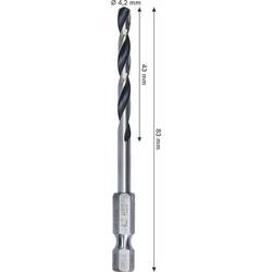 Bosch Accessories 2608577870 2608577870 HSS kovový spirálový vrták 4.2 mm Celková délka 83 mm 1 ks