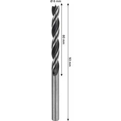 Bosch Accessories 2608577709 spirálový vrták do dřeva 6 mm Celková délka 93 mm 1 ks