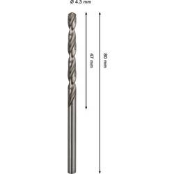 Bosch Accessories 2608577642 2608577642 HSS-G kovový spirálový vrták Celková délka 80 mm broušený 1 ks
