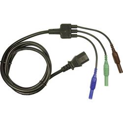 Cliff CIH29920 bezpečnostní měřicí kabely zástrčka 4 mm IEC C13 zásuvka 10 A 1.50 m modrá, zelená, hnědá 1 ks