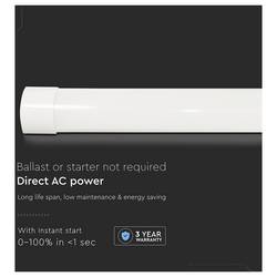 V-TAC SMD LED Energetická třída (EEK2021): E (A - G) zářivkový tvar 20 W studená bílá 1 ks