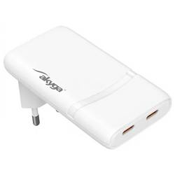 Akyga USB nabíječka, Nadproudová ochrana, USB Power Delivery (USB-PD) , Rychlonabíječka, GaN, USB-C®, 65 W, PPS, Power Delivery 3.0, QC 4+, QC 3.0, Quick