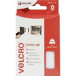 VELCRO® VEL-EC60210 pásek se suchým zipem, lepicí, háčková a flaušová část, (d x š) 1000 mm x 20 mm, bílá, 1 m