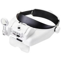TOOLCRAFT TO-7440588 LED přední světlo s LED osvětlením , zvětšení: 3.5 x, 2.5 x, 2.0 x, 1.5 x, 1.0 x, Velikost objektivu: (d x š) 100 mm x 40 mm, bílá