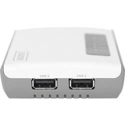 Digitus DN-13024 síťový print server USB-A, LAN (až 100 Mbit/s), Wi-Fi