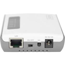 Digitus DN-13024 síťový print server USB-A, LAN (až 100 Mbit/s), Wi-Fi