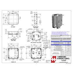 Hammond Electronics 1556FBK univerzální pouzdro 160 x 160 x 45 plast ABS zpomalující hoření černá 1 ks