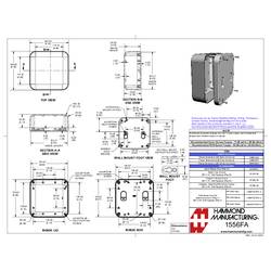 Hammond Electronics 1556FAWH univerzální pouzdro 160 x 160 x 70 plast ABS zpomalující hoření bílá 1 ks