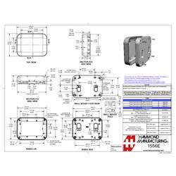 Hammond Electronics 1556EWH univerzální pouzdro 160 x 120 x 45 plast ABS zpomalující hoření bílá 1 ks