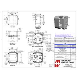 Hammond Electronics 1556DABK univerzální pouzdro 120 x 120 x 70 plast ABS zpomalující hoření černá 1 ks