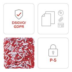 HSM Shredstar X6 pro skartovačka 7 listů na kousky 2 x 15 mm P-5 20 l Křížový řez kancelářské sponky, CD, DVD, sponky do sešívačky, kreditní karty