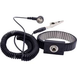 Quadrios ESD náramek černá tlačítko 10 mm