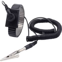 Quadrios ESD náramek černá tlačítko 10 mm