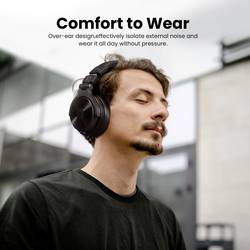 OneOdio Studio Max 1 sluchátka uzavřená (Over Ear) Bluetooth®, kabelová, Bez kabelu černá High-Resolution Audio otočná sluchátka, regulace hlasitosti,