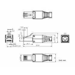 TRU COMPONENTS 93014c935 Konektor RJ45, bez nářadí zástrčka, rovná přírodní 1 ks