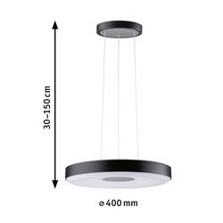 Paulmann Pane II 79517 LED závěsný lustr LED 22 W černá, šedá