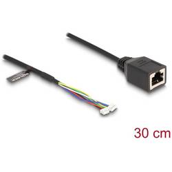 Delock 88007 RJ45 síťové kabely, propojovací kabely CAT 5e 0.30 m černá 1 ks