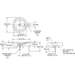 Keystone Electronics 502 držák knoflíkových baterií 1x CR 1616, CR 1620, CR 1625, CR 1632 horizontální , montáž THT (Ø x v) 19 mm x 11 mm