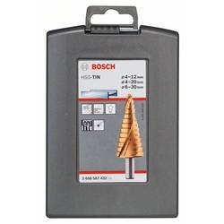 Bosch Accessories 2608587432 HSS sada stupňovitého vrtáku 3dílná TiN kuželový záhlubník 3 břitý 1 sada