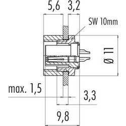 binder 09 0074 00 02 09 0074 00 02-20 přírubová zásuvka , 1 ks