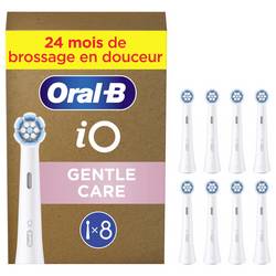 Oral-B Braun Oral-B iO Sanfte Reinigung Ersatzb vyměnitelné nástavce pro elektrické kartáčky, Náhradní kartáče 8 ks bílá