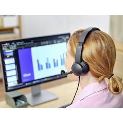 Trust Ayda Headset otevřená (On Ear) kabelová stereo černá headset, regulace hlasitosti, Vypnutí zvuku mikrofonu Počítače