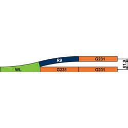 A-kolej H0 Piko 55200 rovná kolej 239.07 mm 6 ks