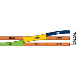 A-kolej H0 Piko 55200 rovná kolej 239.07 mm 6 ks