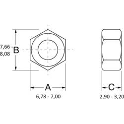 PB Fastener ANSI B18.2.4.1M-1979 (R1995) 702357 šestihranná matice M6 keramika 1 ks