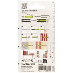Fischer 567866 SX Plus Green rozpěrná hmoždinka 50 mm 10 mm 10 ks