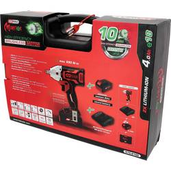 KS Tools 515.6100 rázový utahovák, 690 Nm, 18 V, 4 Ah, Li-Ion