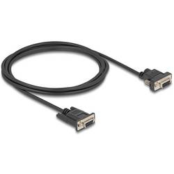 Delock sériový kabel [1x D-SUB zásuvka 9pólová - 1x D-SUB zásuvka 9pólová], 2 m, černá