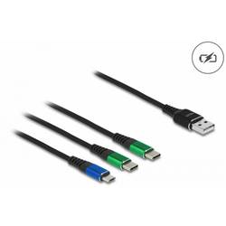 Delock USB kabel USB 2.0 USB-A zástrčka, USB-C ® zástrčka, USB-C ® zástrčka, USB Micro-B zástrčka 1.00 m černá 87882