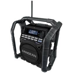 Sangean U-4 DBT+ A500422 odolné rádio, DAB+, FM, AUX, Bluetooth, USB, s USB nabíječkou, s akumulátorem, vodotěšné, nárazuvzdorné, černá
