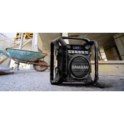 Sangean U-4 DBT+ A500422 odolné rádio, DAB+, FM, AUX, Bluetooth, USB, s USB nabíječkou, s akumulátorem, vodotěšné, nárazuvzdorné, černá