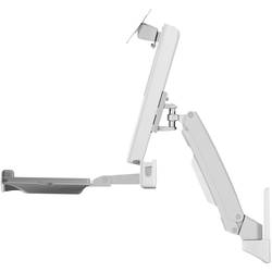 ICY BOX IB-MS600-W, Sit-Stand-Workstation mit Wandhalter für ein Monitor bis zu 24 držák na zeď pro monitor 1 Displej: (s) 25,4 cm (10) - 61 cm (24) stříbrná,