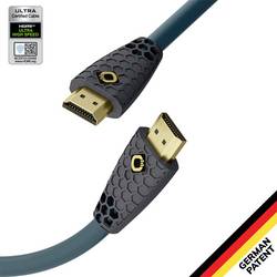 Oehlbach HDMI kabel Zástrčka HDMI-A, Zástrčka HDMI-A 3.00 m permanentní modrá , antracitová D1C92603 8K UHD HDMI kabel