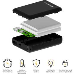 SunnyBag compact10000 powerbanka 10000 mAh Li-Ion černá Indikátor stavu