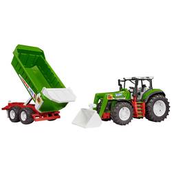 bruder Traktor ROADMAX s čelním nakladačem a klopným přívěškem hotový model Model zemědělského stroje