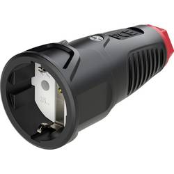 PCE 2510-sr zásuvka guma, termoplast 250 V černá, červená IP20