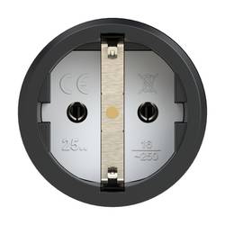 PCE 2510-sr zásuvka guma, termoplast 250 V černá, červená IP20