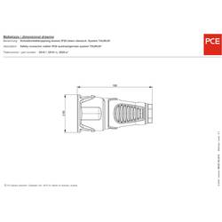 PCE 2510-sr zásuvka guma, termoplast 250 V černá, červená IP20