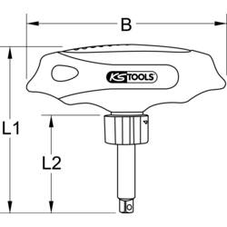 KS Tools 1511109 šroubovák s nástrčným klíčem DIN 3120, DIN ISO 1174, DIN 3122, DIN ISO 3315